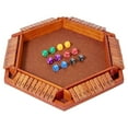thumbnail image 1 of Wooden Shut The Box Dice Game 6 Player Family Board Game Math Strategy Activity Set with 12 Dice Classic Pub Tabletop Educational Counting Game for Kids Adults Party, 1 of 8