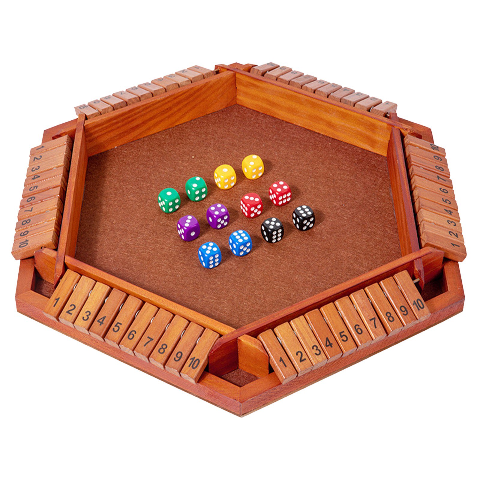 Code Civil Shut The Box Jeu De Dés En Bois, 2-6 Joueurs Shut The Box