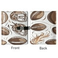 thumbnail image 2 of 9.2x6.7 inch Leather Notebook 100 Sheets, Multi-Pocket Design & Pen Loop American Football and Helmets Refillable Journal Organizer, 2 of 6