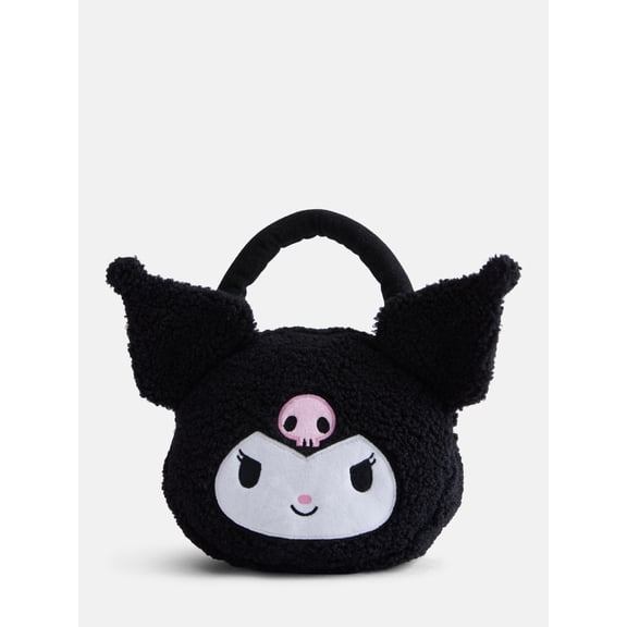 Sanrio Kuromi Girls Plush Handbag, Black