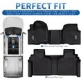 thumbnail image 2 of RVNI Floor Mats for 2019-2025 Chevrolet Silverado GMC Sierra 1500 & 2020-2025 2500HD 3500HD Crew Cab Bench Seat TPE All-Weather Protection Floor Liners, 2 of 7