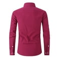 thumbnail image 3 of Ohufall Mens Shirts,Long Sleeve Shirts for Men,Casual Buttons Solid With Pocket Turndown Long Sleeve Breathable Shirt Blouse, 3 of 3