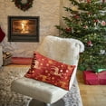 thumbnail image 6 of Christmas Pillow Covers, Xmas Gold White Snowflakes Throw Pillows for Couch, Rustic Winter Holiday Decorative Cushion Covers Square Pillowcase (Red), 6 of 6