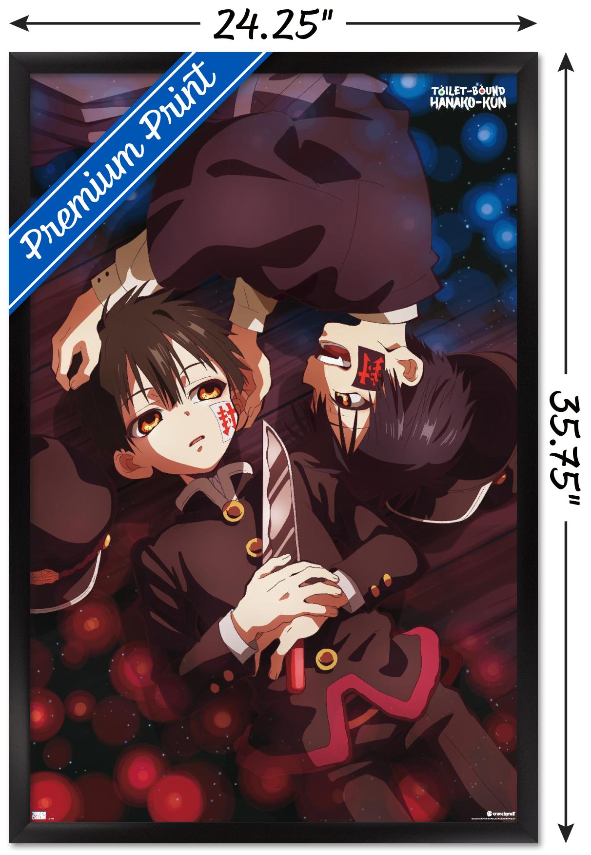 Toilet-Bound Hanako-Kun - Red and Blue Wall Poster, 22.375" x 34" Framed