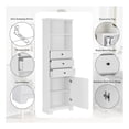 thumbnail image 5 of GDF Studio 67.3" Tall Storage Cabinet with 3 Drawers and Adjustable Shelves, MDF Board, White, 5 of 8