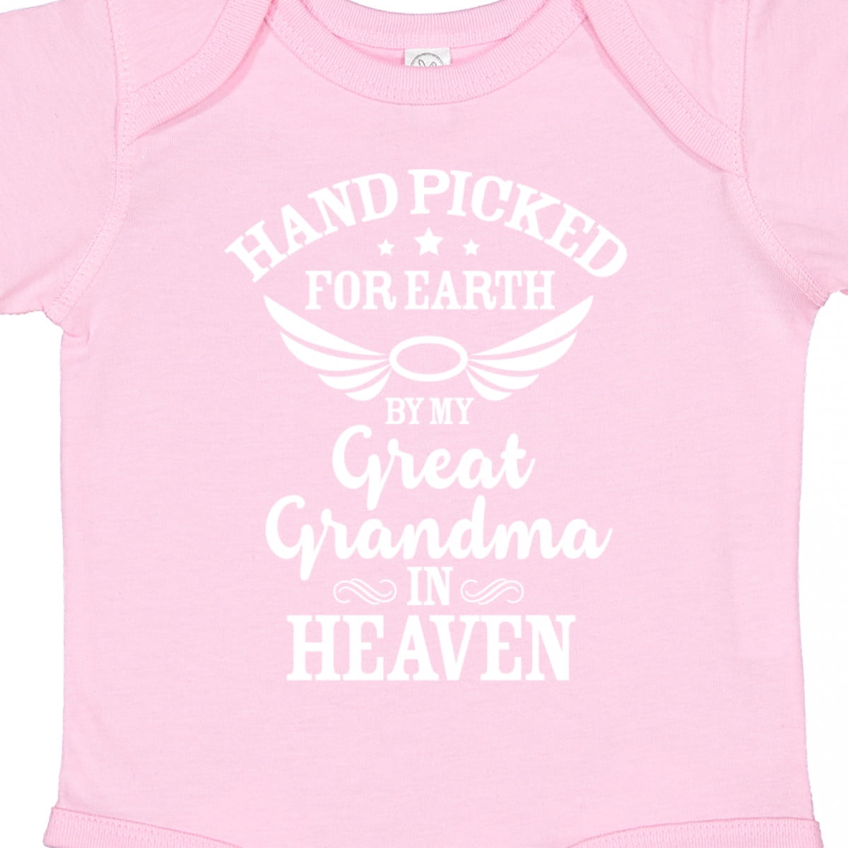 Inktastic Handpicked for Earth by My Great Grandma in Heaven Boys or Girls Baby Bodysuit