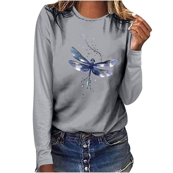 Pohista Womens Shirts Casual Tops Long Sleeve Womens Blouses Fall Pullover Tops