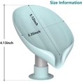 thumbnail image 3 of 2 Pack Leaf-Shape Self Draining Plastic Soap Dish Holder with Suction Cup,Portable Soap Tray for Bathroom Shower, Kitchen Sink, Save Space and Soap (Gray + Green), 3 of 7
