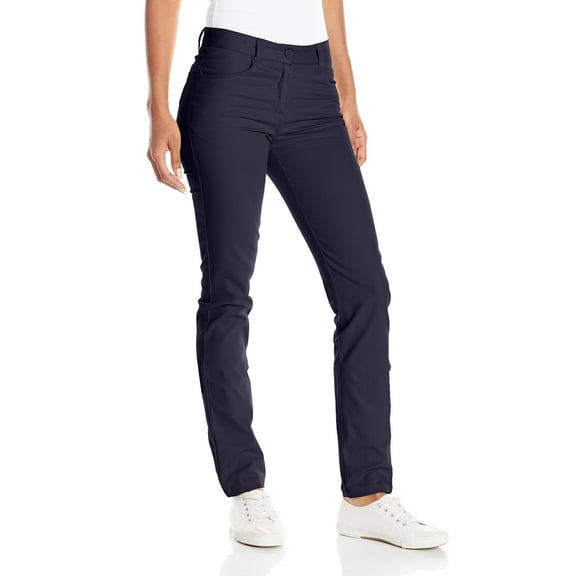 IZOD Junior Girl's Easy Care Wrinkle Resistant Stretch Schoolwear Skinny Pant (Navy, 5)