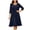 Navy, variant on Women's Two Piece Set Crew Neck Sleeveless Chiffon Midi Dress with Cardigan Flowy Wrinkle Resistant Formal Wedding Guest Dress Olive Green S