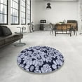 thumbnail image 4 of Ahgly Company Tapis d'Intérieur Lavable en Machine Carré Transitionnel Bleu Nuit, 4 Pieds Carré, 4 of 7