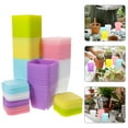 thumbnail image 2 of Entireivity 60 Set of Square Plants Nursery Pot Multicolor Plastic Plant Seedling Pots Flower Pots with Tray, 2 of 8