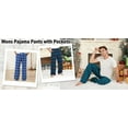 thumbnail image 3 of Lollipie Men's Pajama Pants 3-Pack Drawstring Plaid Pajamas Bottoms Soft Long Lounge Woven Pj Sleep Pant with Pockets, 3 of 8