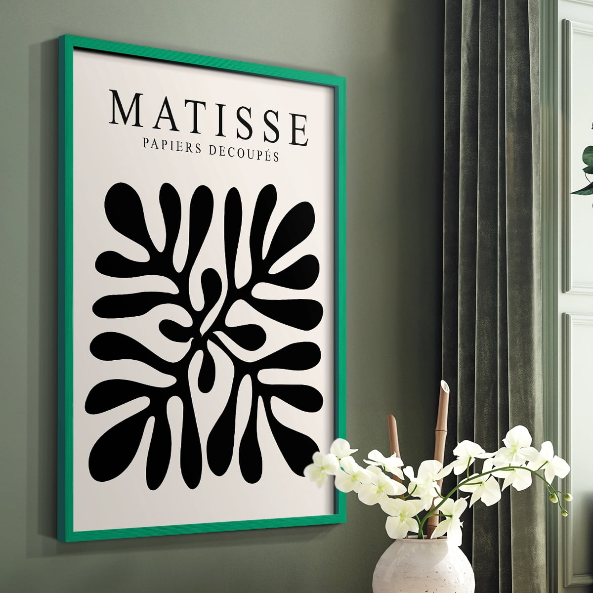 Matisse CXLIII Framed Print in Green Solid Wood 8 x 10 Framed Print