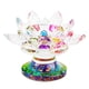 thumbnail image 5 of Portavelas de loto de cristal, candeliere, candeliere, portavelas, artesanía, decoración para multicolor Macarena Portavelas de cristal Lotus, 5 of 8