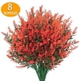 thumbnail image 2 of 8 Bundles Fake Lavender Flowers for Outdoor Decor, UV Fade Resistant Artificial Plants, Faux Greenery Shrubs for Garden Patio Porch Hanging Pot Indoor Outside Window Box Decorations, 2 of 6