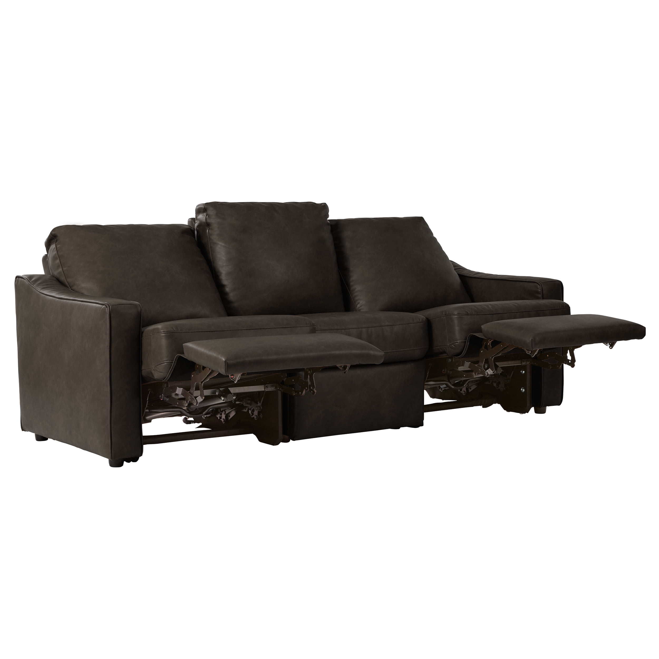 Better Homes & Gardens Allen 77" Powered Reclining Sofa, Dark Espresso Faux Leather