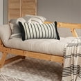 thumbnail image 2 of Ox Bay Milan White/Black Striped Cotton Adult Decorative Lumbar Pillow, 2 of 8