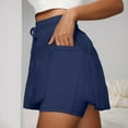 thumbnail image 4 of MIXUE Skirts For Women Summer Mesh Solid Color Ruffled Elastic Waist Drawstring Mini Tennis Skirt Workwear,Blue,XL, 4 of 5