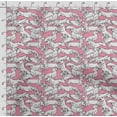 thumbnail image 4 of Soimoi Dog Printed, Poly Canvas Fabric, Decor Sewing Fabric by The Yard 56 Inch Wide,Decorative Fabric for Curtains Tote Bags, Pink, 4 of 5