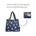 thumbnail image 4 of Wrapables Foldable Tote Nylon Reusable Grocery Bag (Set of 2), Sloths, 4 of 5