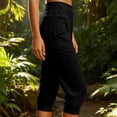 thumbnail image 4 of JIA JIA SHUANG Capri Pants for Women High Waisted Pull on Yoga Joggers Pants Slim Straight Leg Stretchy Workout Trousers with Side Pockets(Black,Medium), 4 of 6