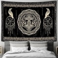 thumbnail image 3 of Vikings Tapestry,Black and White Tree of Life Bird of Wisdom Celtic Rune Ancient Rune Totem Norse Mythology Medieval Viking Wall Art,Aesthetic Mythology Tapestry for Bedroom Living Room, 60X40IN, 3 of 5