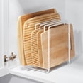 thumbnail image 2 of mDesign X-Large Steel Storage Tray Organizer Rack for Kitchen Cabinet - White, 2 of 8