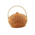 thumbnail image 2 of Cesta de picnic Cesta de picnic Cesta de compras Organizador Cesta de reunión Cesta tejida Cesta de mimbre de imitación para acampar Cocina de casa, 2 of 9