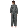thumbnail image 4 of Moomaya Satin Nightwear Pajama Set For Womens Button Down Sleepwear Pj Set Soft Loungewear, 4 of 8