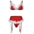 thumbnail image 4 of Clearance Sale 2025 Intimates Women's Christmas Clearance Underwear Plush Border Briefs Bra Set, 4 of 8