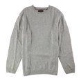 thumbnail image 1 of Tasso Elba Mens Duel-Textured Knit Pullover Sweater, Grey, XX-Large, 1 of 2