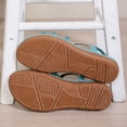 thumbnail image 6 of hoksml Women's Floral Applique Flat Sandals, Elastic Ankle Strap Open Toe Shoes for Summer and Casual Wear, 6 of 9