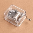 thumbnail image 4 of TFixol DIY Hand-Cranked Transparent Music Box with Romeo and Juliet Melody, Miniature Craft Gift in Silver, Customizable Acrylic and Iron Design, 4 of 6