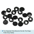 thumbnail image 3 of Uxcell Plastic Hinged Screw Cover Caps Hole Fold Snaps Washer Black, 3 of 5