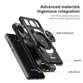 thumbnail image 3 of For Boost SCHOK Volt SV55 Case Shockproof Ring Stand Built In Megnat Phone Cover With Free Tempered Glass Screen Protector - Black, 3 of 5