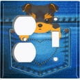 thumbnail image 4 of Metal Light Switch Plate Cover Cute Yorkshire Puppy Dog Pocket DOG007, 4 of 13
