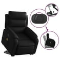 thumbnail image 2 of vidaXL Stand up Massage Recliner Chair Black Faux Leather, 2 of 10
