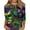 A001-Army Green, variant on Mardi Gras Clothes for Women 3/4 Sleeve Mardi Gras Shirts Glitter Mask Print Graphic Tees Half Sleeve Carnival Top T Shirt