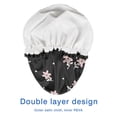 thumbnail image 4 of Shower Caps,Pioneer Flower Floral Print Pattern Waterproof Shower Cap for Women 4 Pieces,Double Reusable Hair Cover for Shower PEVA Elastic Stretch Hem, 4 of 7