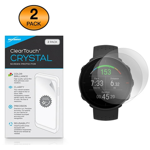 Polar Vantage M Screen Protector, BoxWave [ClearTouch Crystal (2-Pack)] HD Film Skin - Shields From Scratches for Polar Vantage M