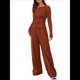 thumbnail image 1 of Conjuntos de Dos Piezas para Mujer: Camiseta Asimétrica de Larga, Pantalones Anchos y Chándal Informal. Rojo Ladrillo L, 1 of 8