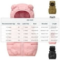 thumbnail image 3 of Gamivast Puffer Vest Kids Size 1-6 Cute Winter Zip up Sleeveless Down Jackets with Ear Hood Loose Fitted Warm Elastic Hem Coats with Pockets for Baby Boys Girls, 3 of 6