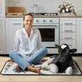 thumbnail image 6 of Farmhouse Cow Kitchen Rugs Set 2 Pieces Non-Slip Home Sweet Home Grey Kitchen Floor Rug and Mat Washable Kitchen Rugs Farmhouse Style for Kitchen Floor Farmhouse Decor 17"x47"+17"x30", 6 of 6