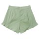 thumbnail image 1 of Mujeres ruffle hem shorts cintura alta casual suelta color puro piernas anchas pantalones cortos de moda para verano hogar al aire libre viajes, 1 of 7