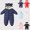 Black, variant on YUANxueke Kids Snowsuit Winter Coat Boys Girls Zip Up Warm Hoodie Romper Packable Fleece Puffer Jacket