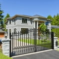 thumbnail image 6 of ALEKO Steel Dual Swing 14 x 6 feet Black Driveway Gate Prague Style, 6 of 9