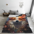 thumbnail image 5 of Salouo Cartoon Pattern Corgi Print Bed Blankets,Flannel Blanket Comfortable Air Conditioning Blanket Lightweight Blanket for Sofa Bed Travel & Couch -50"x40", 5 of 8