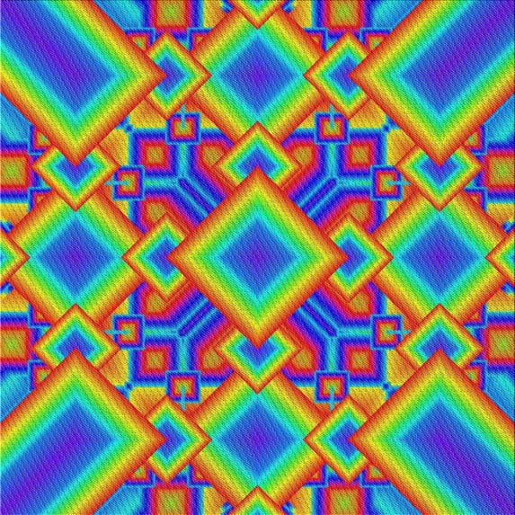 Ahgly Company Indoor Square Patterned Purple Abstract Area Rugs, 3' Square