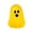 Yellow, variant on Halloween Mini Glows-in-the-dark Ghost Figurine Resin Ornament for Living Room, Bedroom, Desk, Office, Courtyard, Patio, Party Indoor Outdoor Decoration 2cm